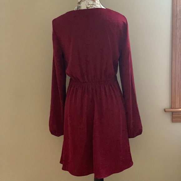 Express Long Sleeved Wrap Dress - Picture 2 of 6